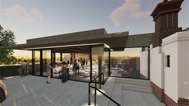 Outside terrace sunset